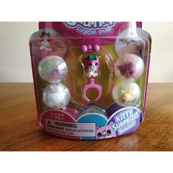 New Squinkies Kitty & Birthday Surprise Surpize Bracelet Ring Links 2010 Lot - Picture 13 of 14